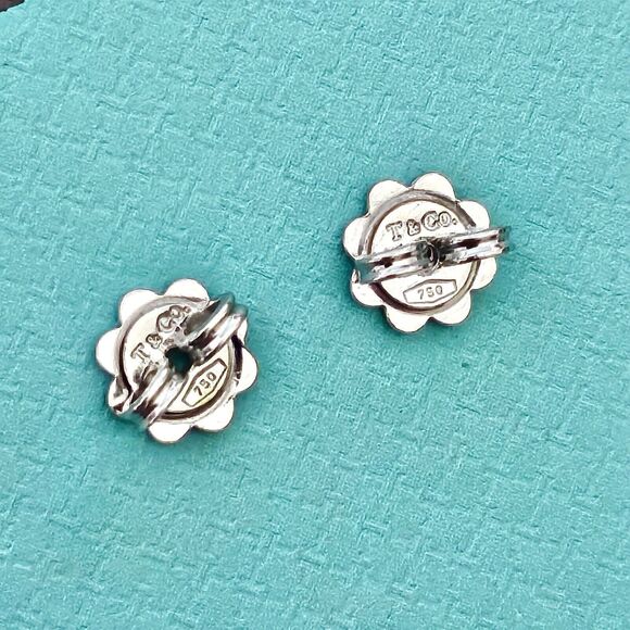 Vintage Tiffany & Co. Paloma Picasso Diamond 18k Hammered Heart Dangle Earrings - Picture 6 of 9